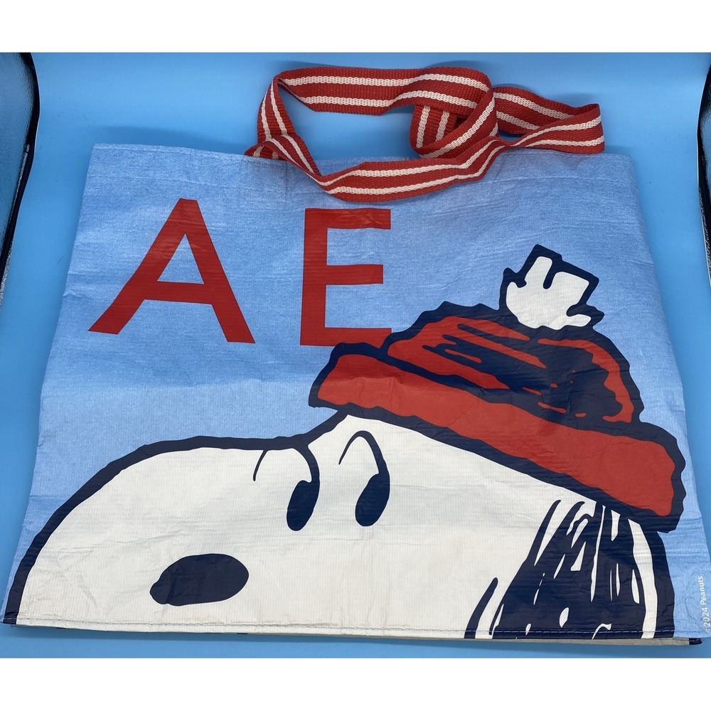 2024 American Eagle Snoopy Recycled Reusable 19.5"x6"x16" Tote Bag